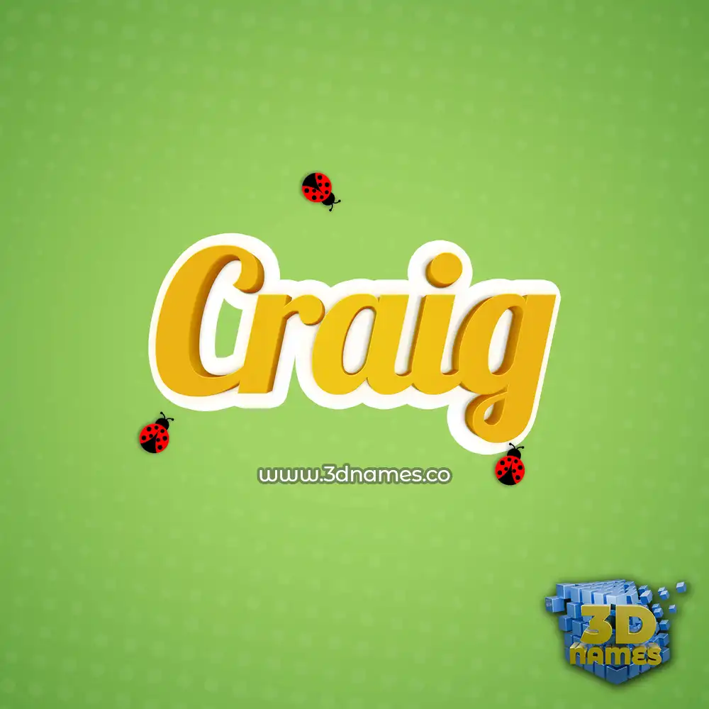 craig in Ladybugs style - 3D name wallpaper
