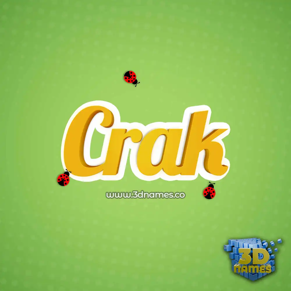 crak in Ladybugs style - 3D name wallpaper