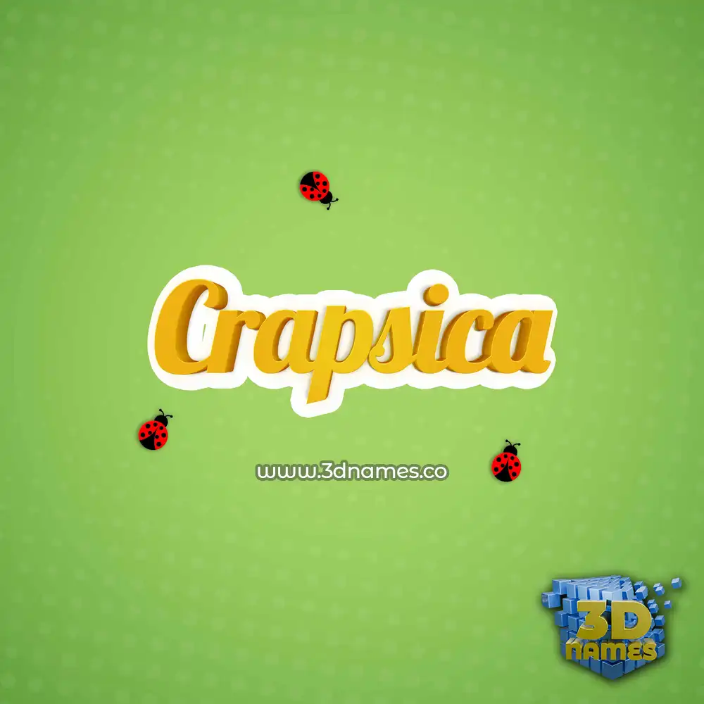 crapsica in Ladybugs style - 3D name wallpaper