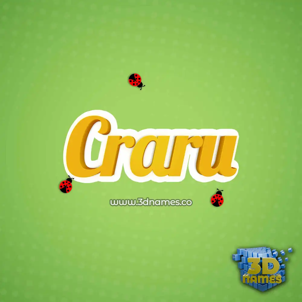 craru in Ladybugs style - 3D name wallpaper
