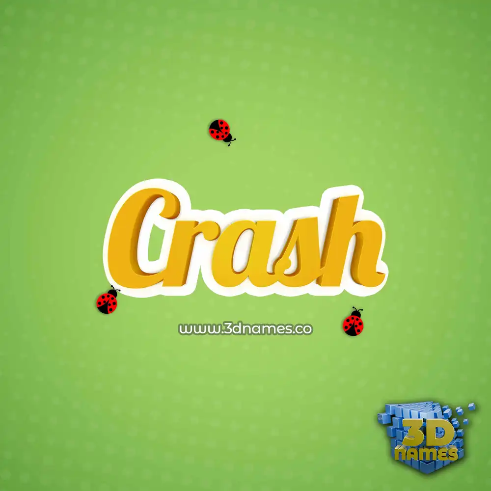 crash in Ladybugs style - 3D name wallpaper