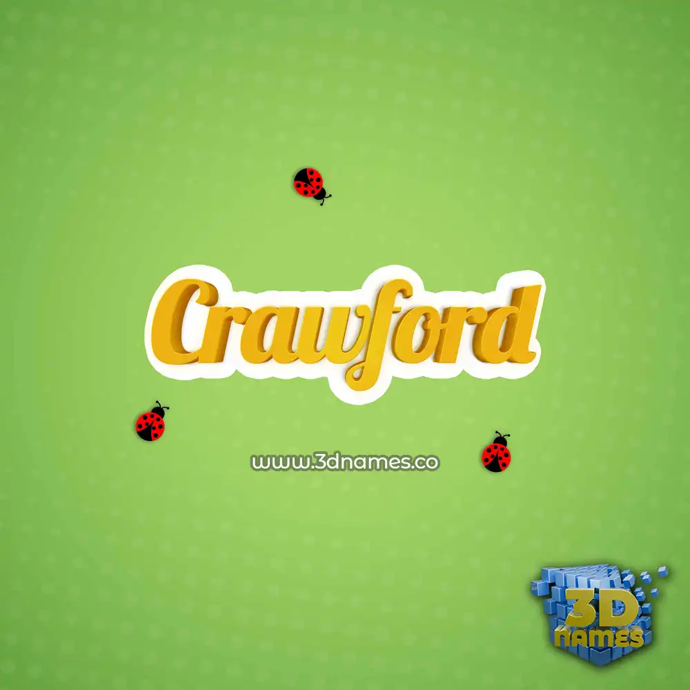 crawford in Ladybugs style - 3D name wallpaper