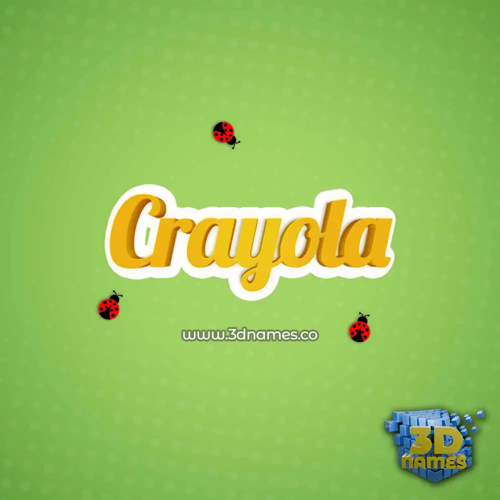 crayola in Ladybugs style - 3D name wallpaper