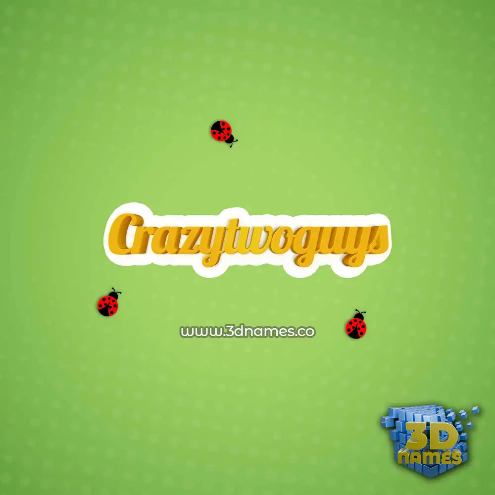 crazytwoguys in Ladybugs style - 3D name wallpaper