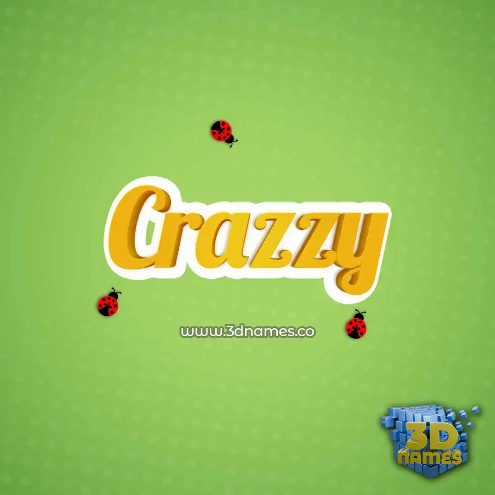 crazzy in Ladybugs style - 3D name wallpaper