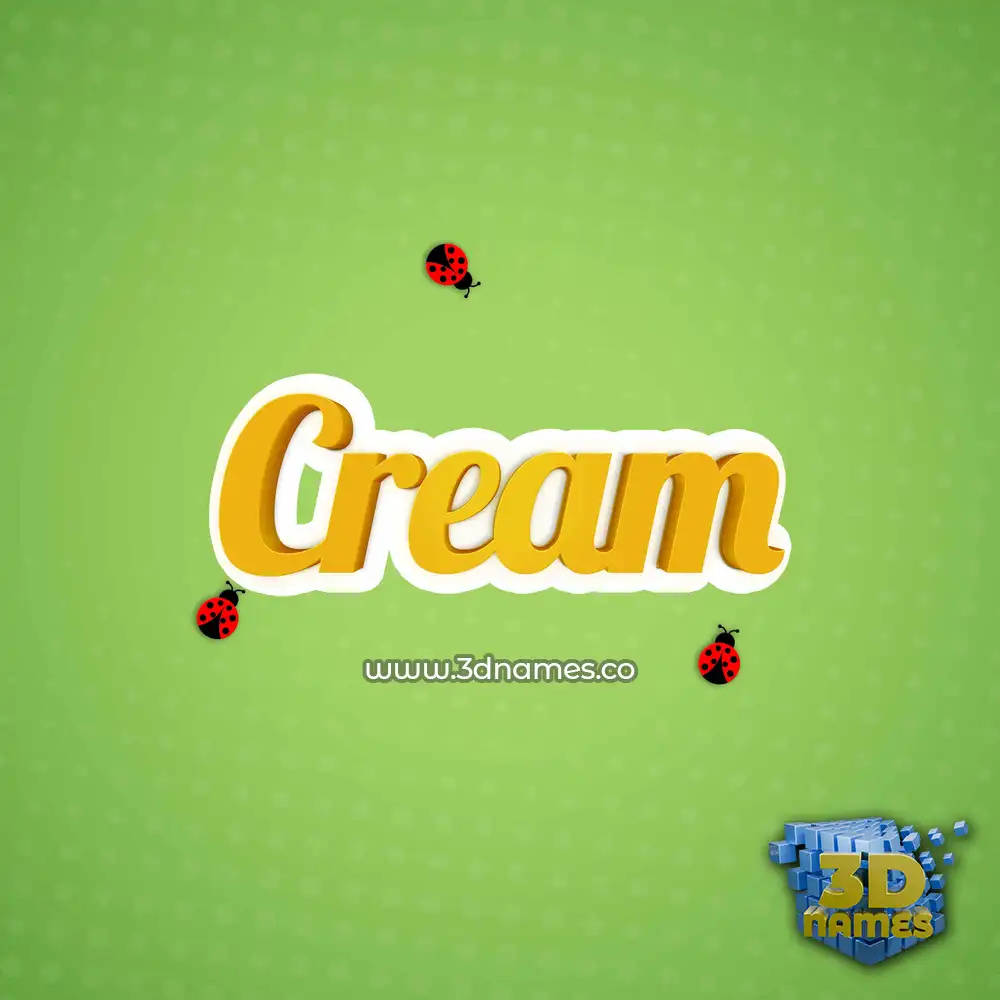cream in Ladybugs style - 3D name wallpaper