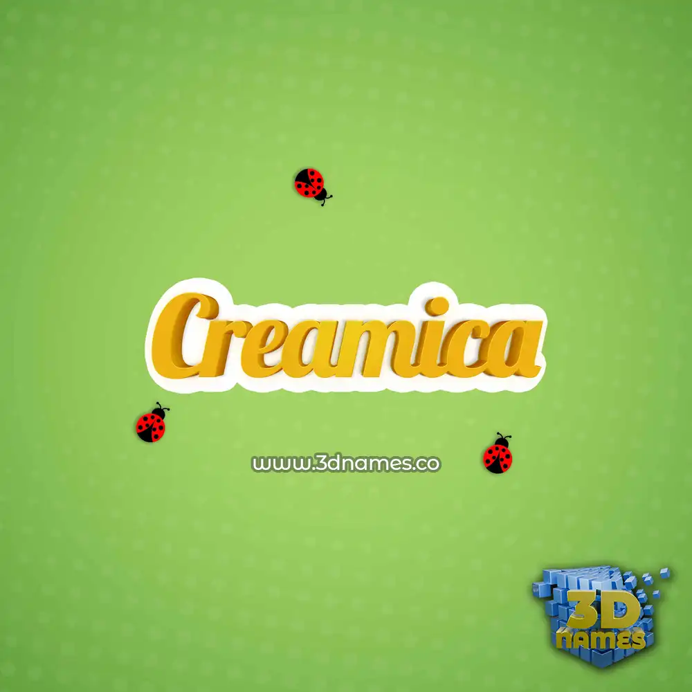 creamica in Ladybugs style - 3D name wallpaper