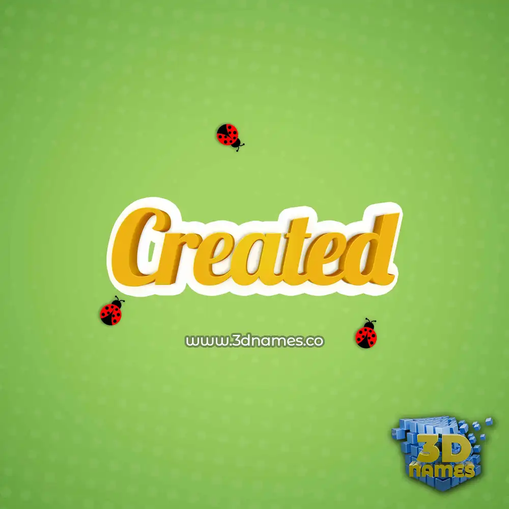 created in Ladybugs style - 3D name wallpaper