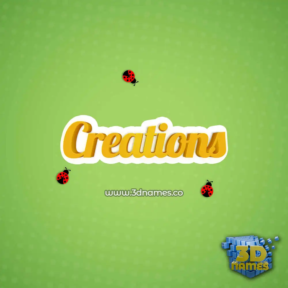 creations in Ladybugs style - 3D name wallpaper
