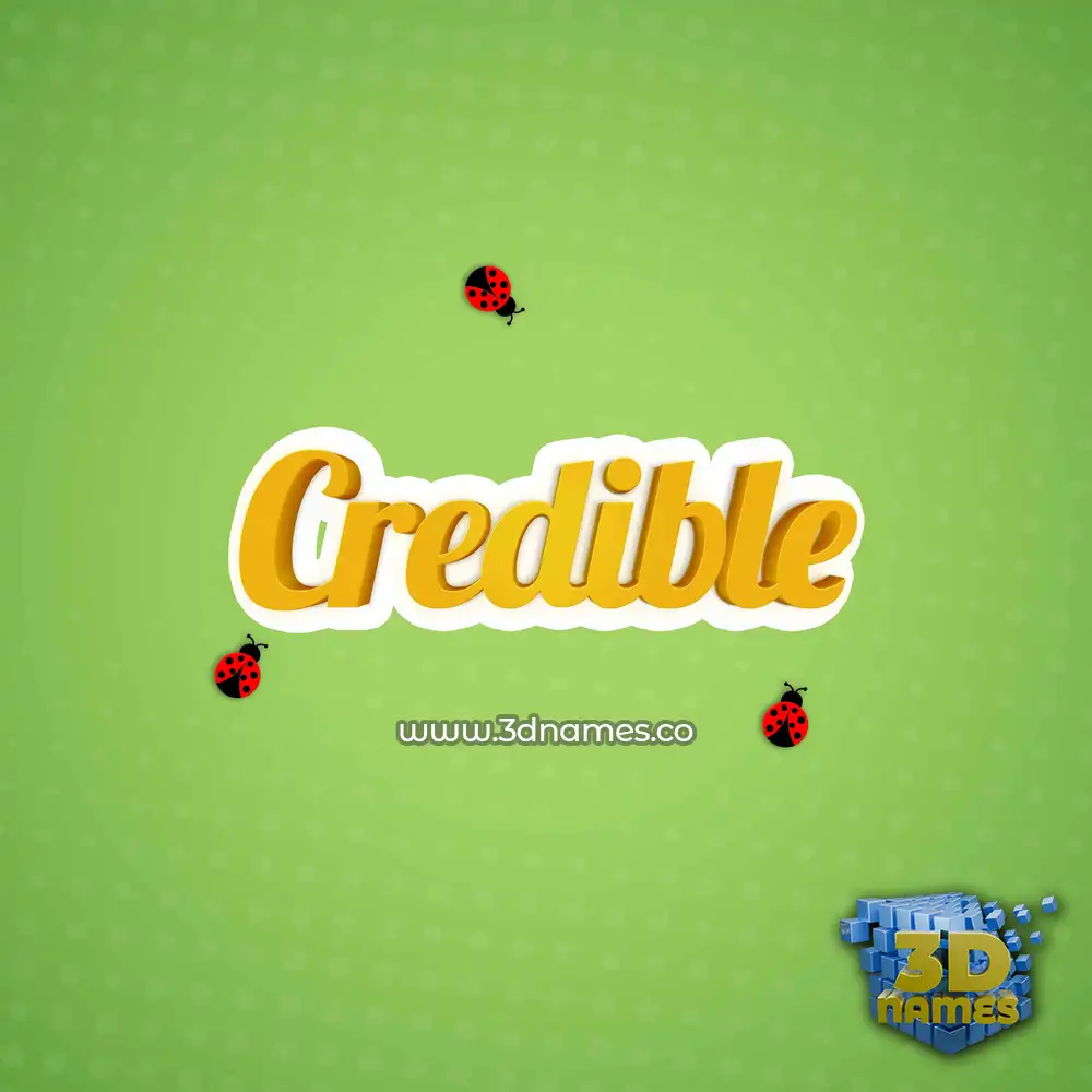 credible in Ladybugs style - 3D name wallpaper