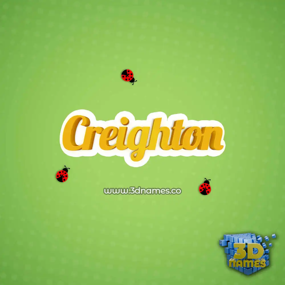 creighton in Ladybugs style - 3D name wallpaper