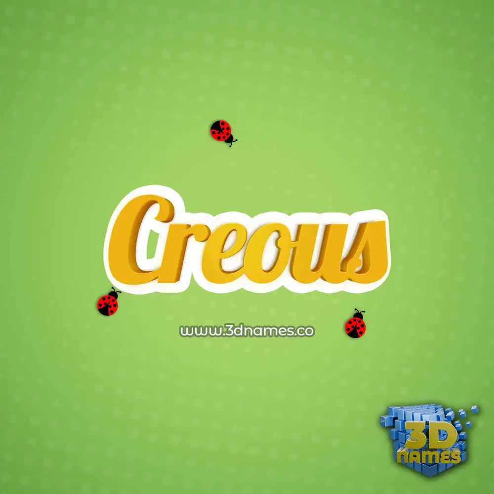 creous in Ladybugs style - 3D name wallpaper