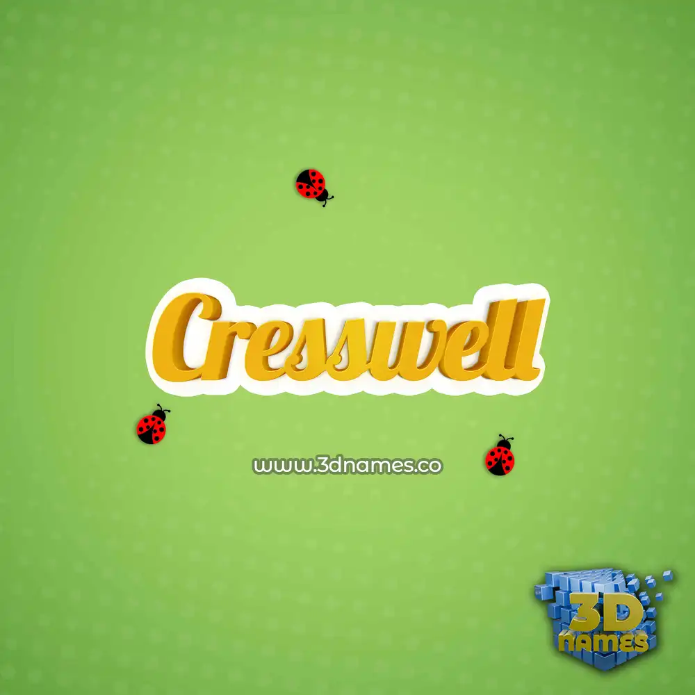 cresswell in Ladybugs style - 3D name wallpaper