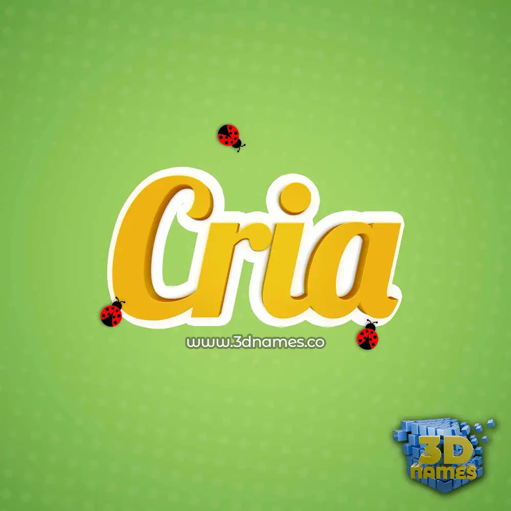 cria in Ladybugs style - 3D name wallpaper