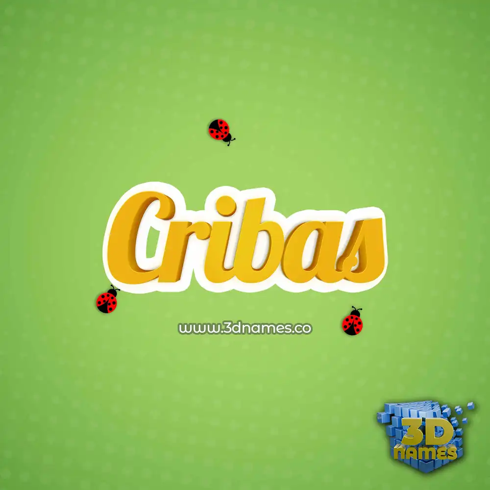 cribas in Ladybugs style - 3D name wallpaper