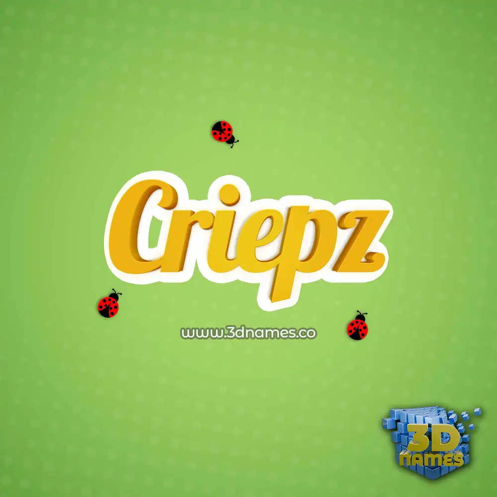 criepz in Ladybugs style - 3D name wallpaper