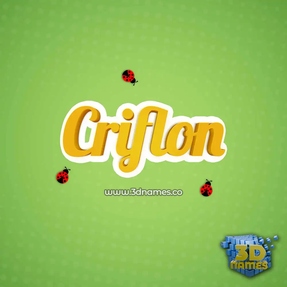 criflon in Ladybugs style - 3D name wallpaper