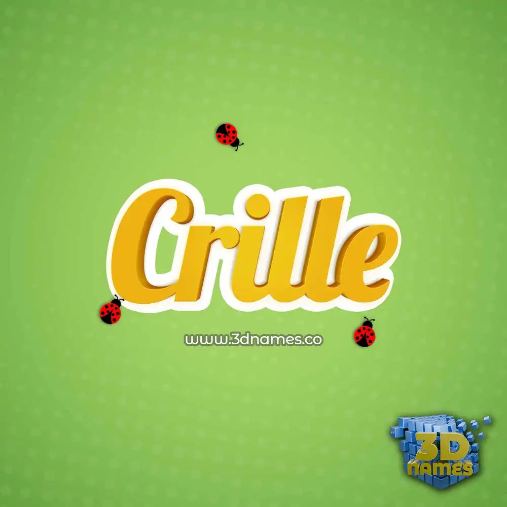 crille in Ladybugs style - 3D name wallpaper