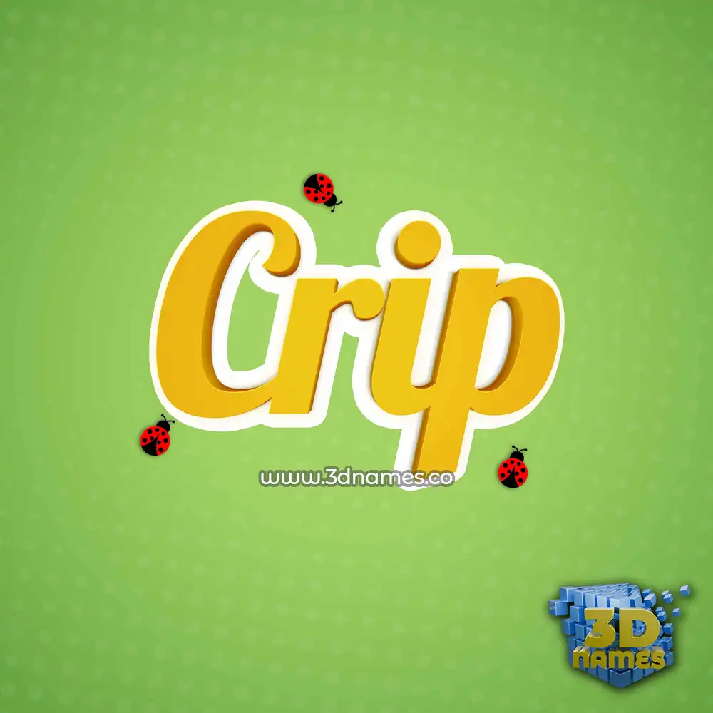 crip in Ladybugs style - 3D name wallpaper