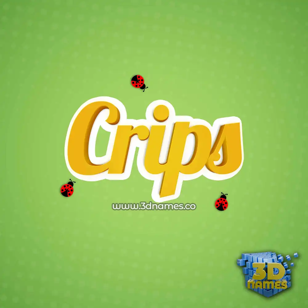 crips in Ladybugs style - 3D name wallpaper