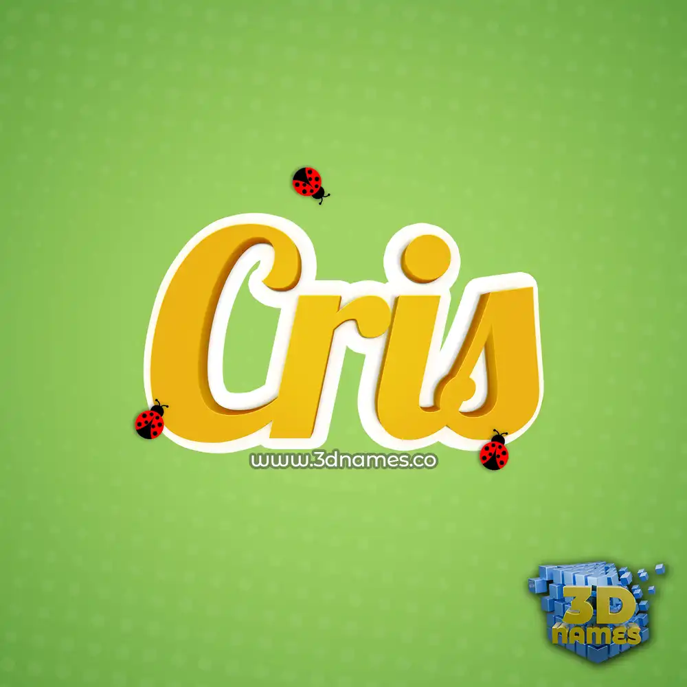 cris in Ladybugs style - 3D name wallpaper