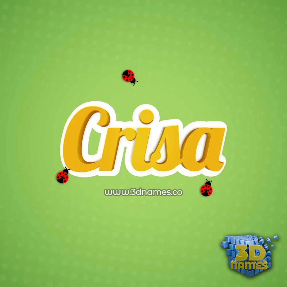 crisa in Ladybugs style - 3D name wallpaper