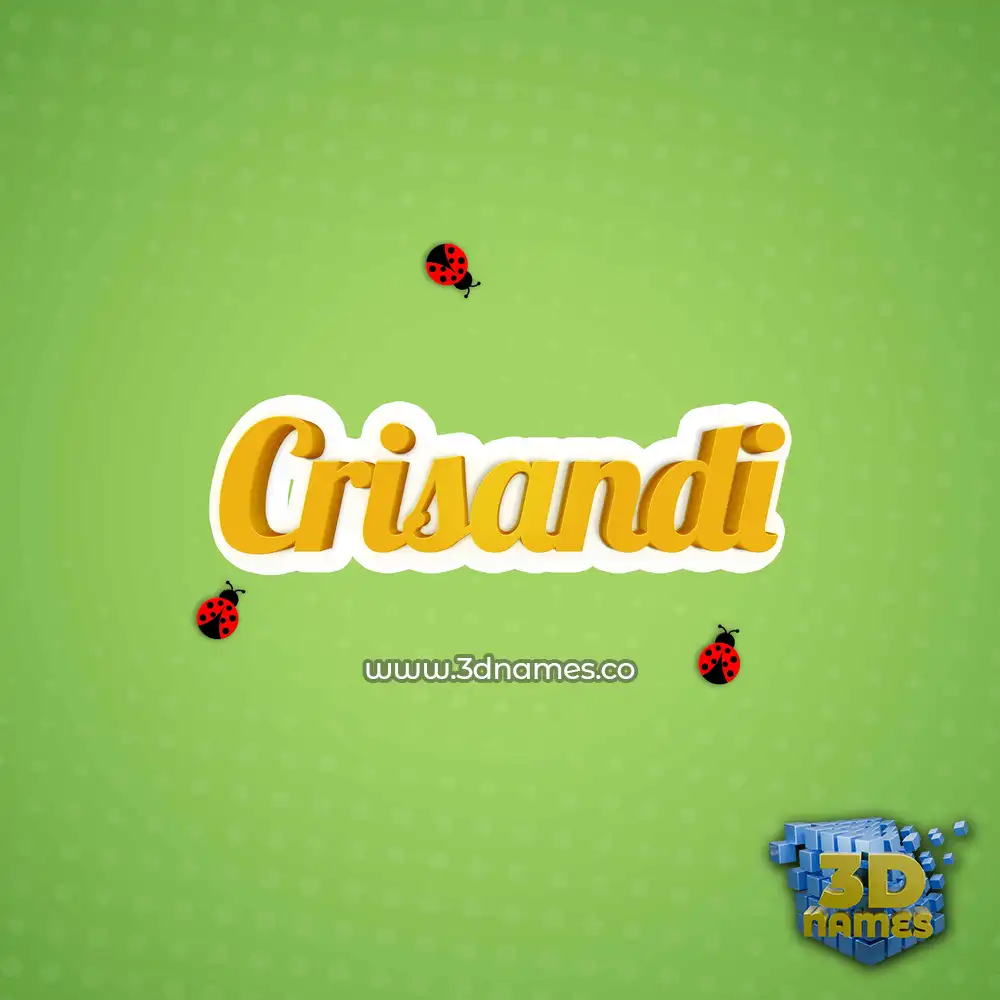 crisandi in Ladybugs style - 3D name wallpaper