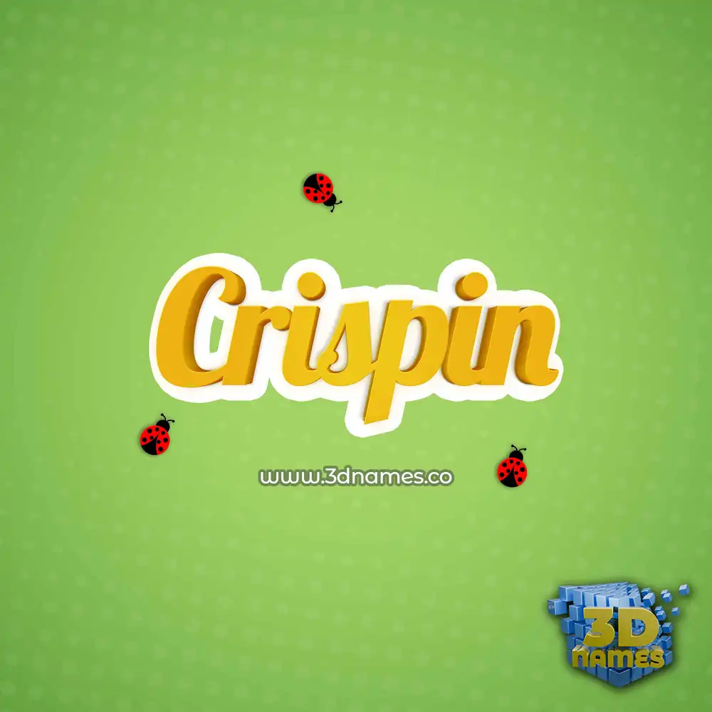 crispin in Ladybugs style - 3D name wallpaper
