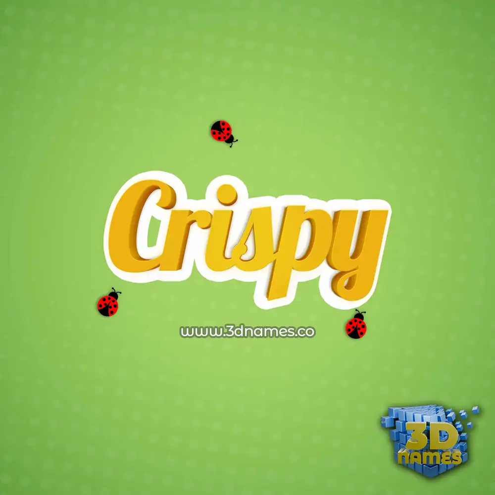crispy in Ladybugs style - 3D name wallpaper
