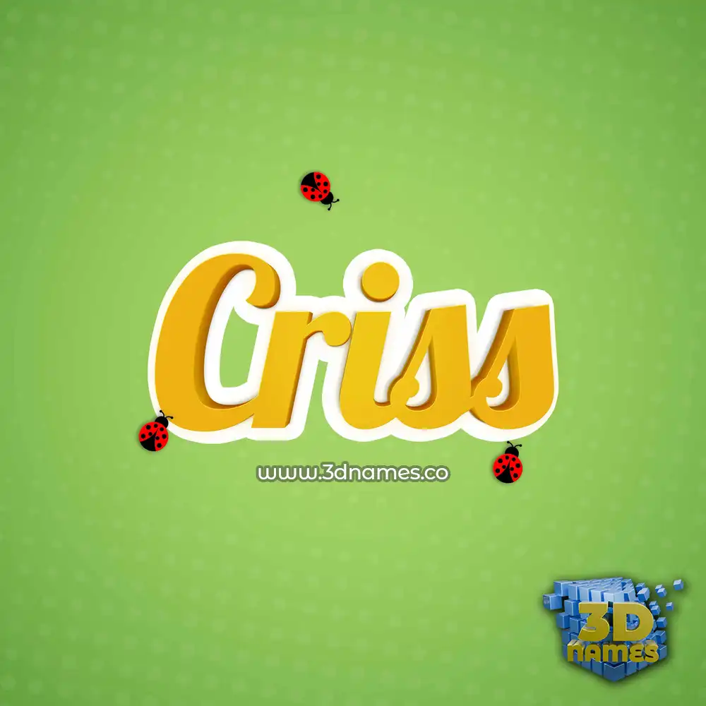 criss in Ladybugs style - 3D name wallpaper