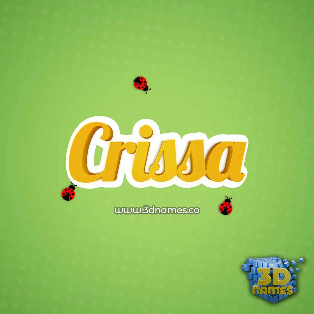 crissa in Ladybugs style - 3D name wallpaper