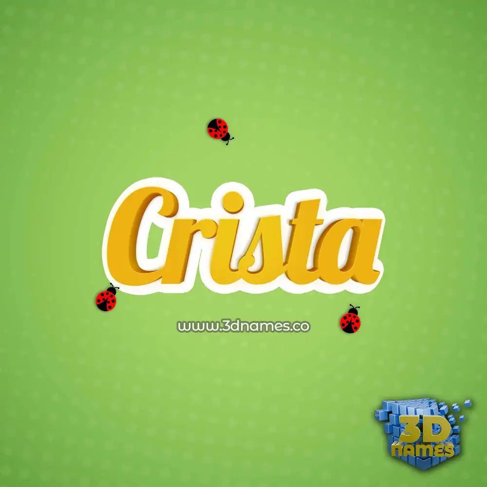crista in Ladybugs style - 3D name wallpaper