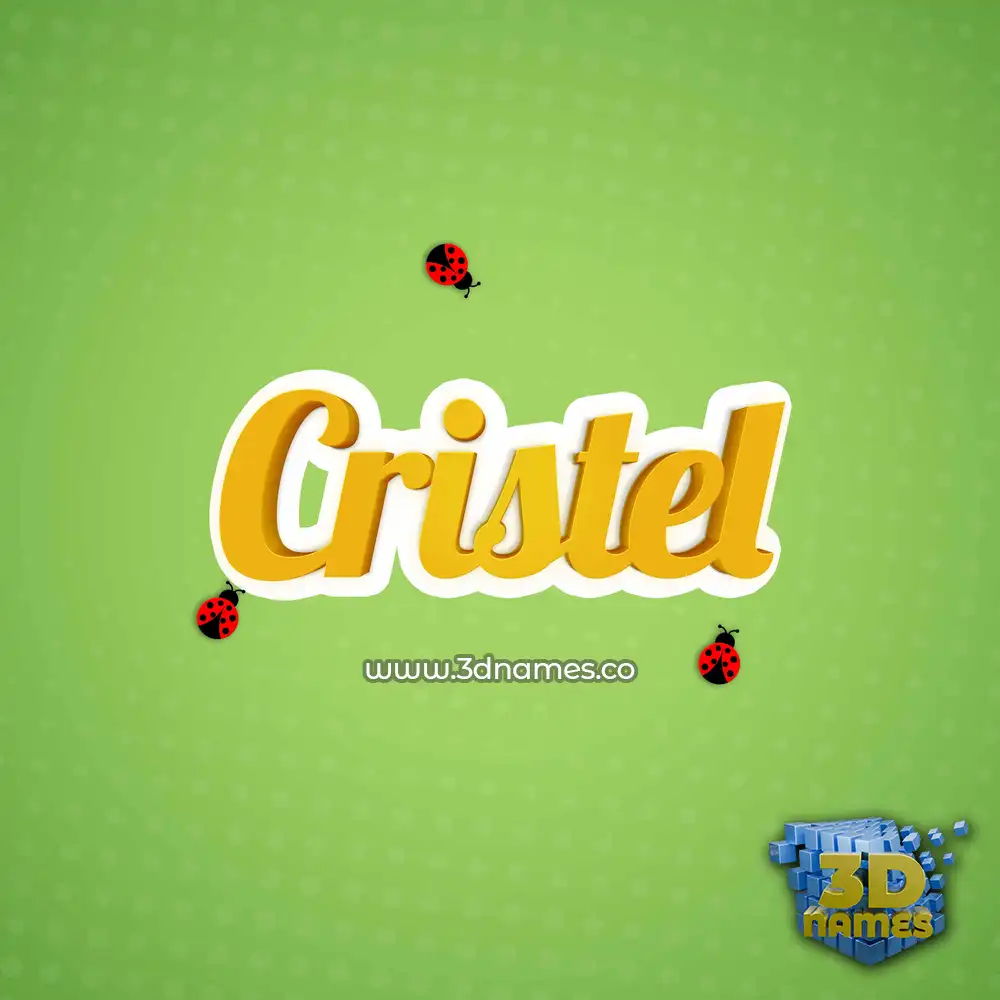 cristel in Ladybugs style - 3D name wallpaper