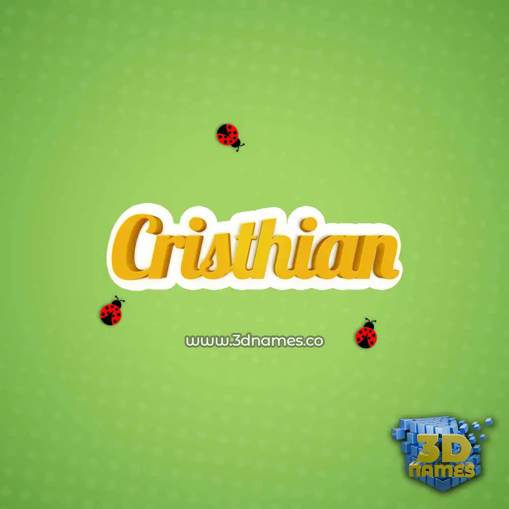 cristhian in Ladybugs style - 3D name wallpaper