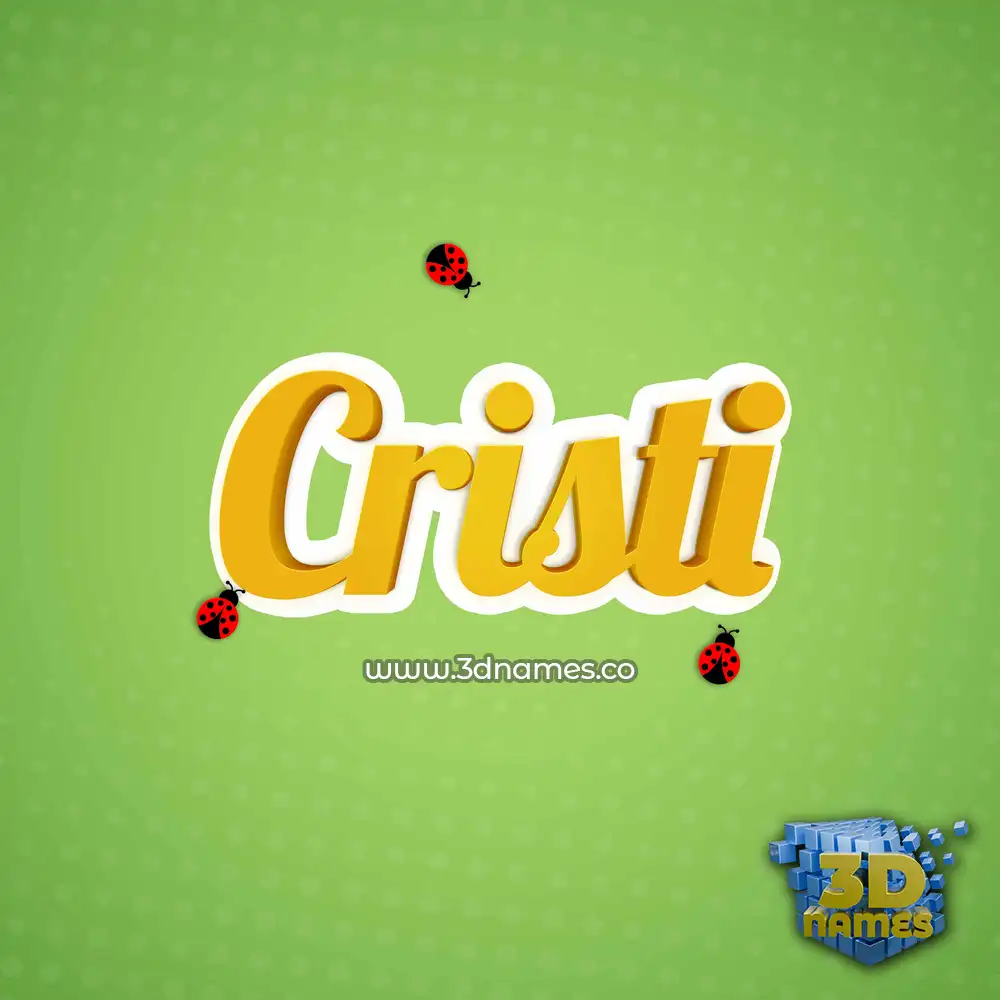 cristi in Ladybugs style - 3D name wallpaper