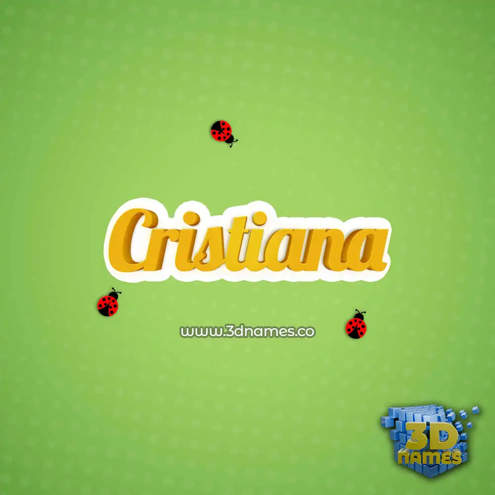 cristiana in Ladybugs style - 3D name wallpaper