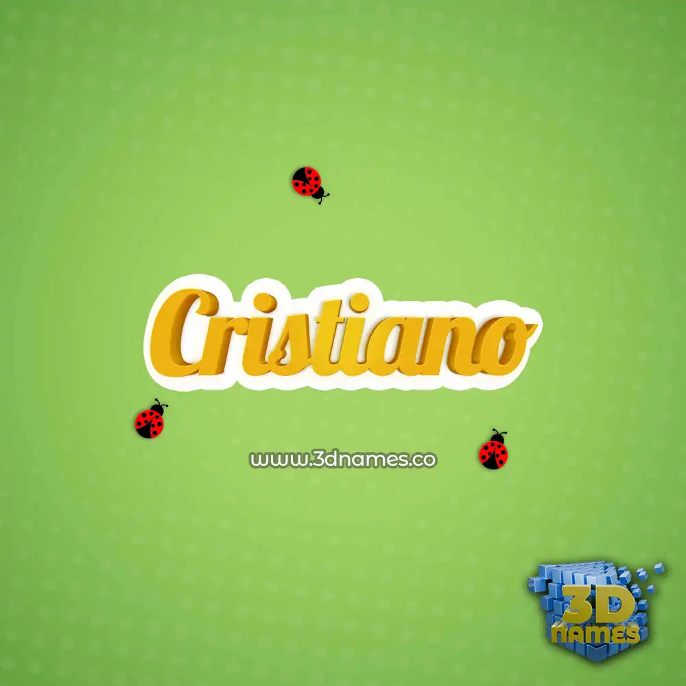 cristiano in Ladybugs style - 3D name wallpaper