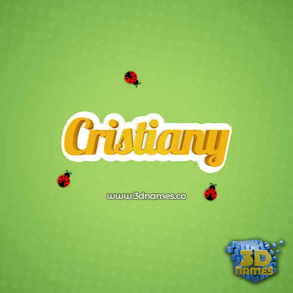 cristiany in Ladybugs style - 3D name wallpaper