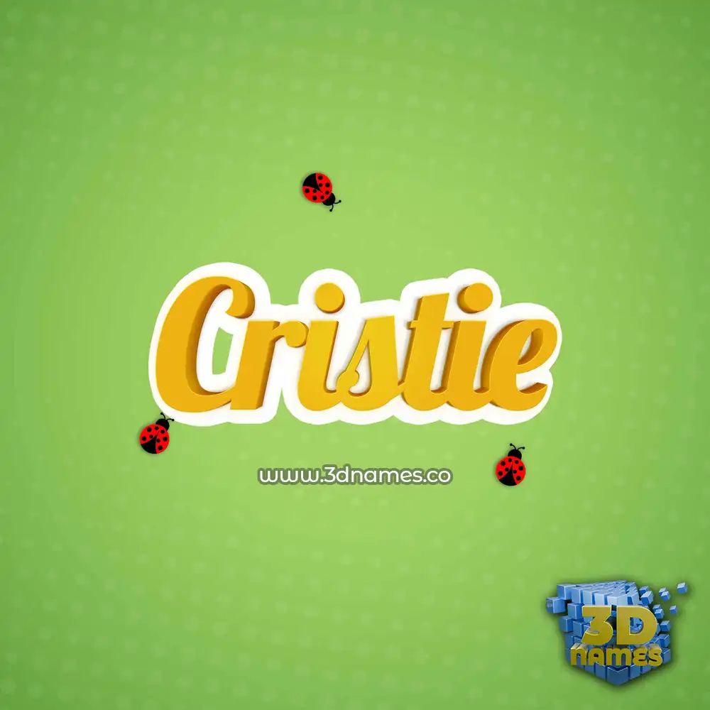 cristie in Ladybugs style - 3D name wallpaper