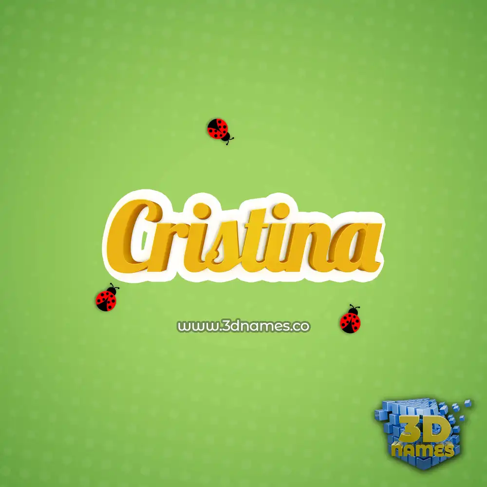 cristina in Ladybugs style - 3D name wallpaper