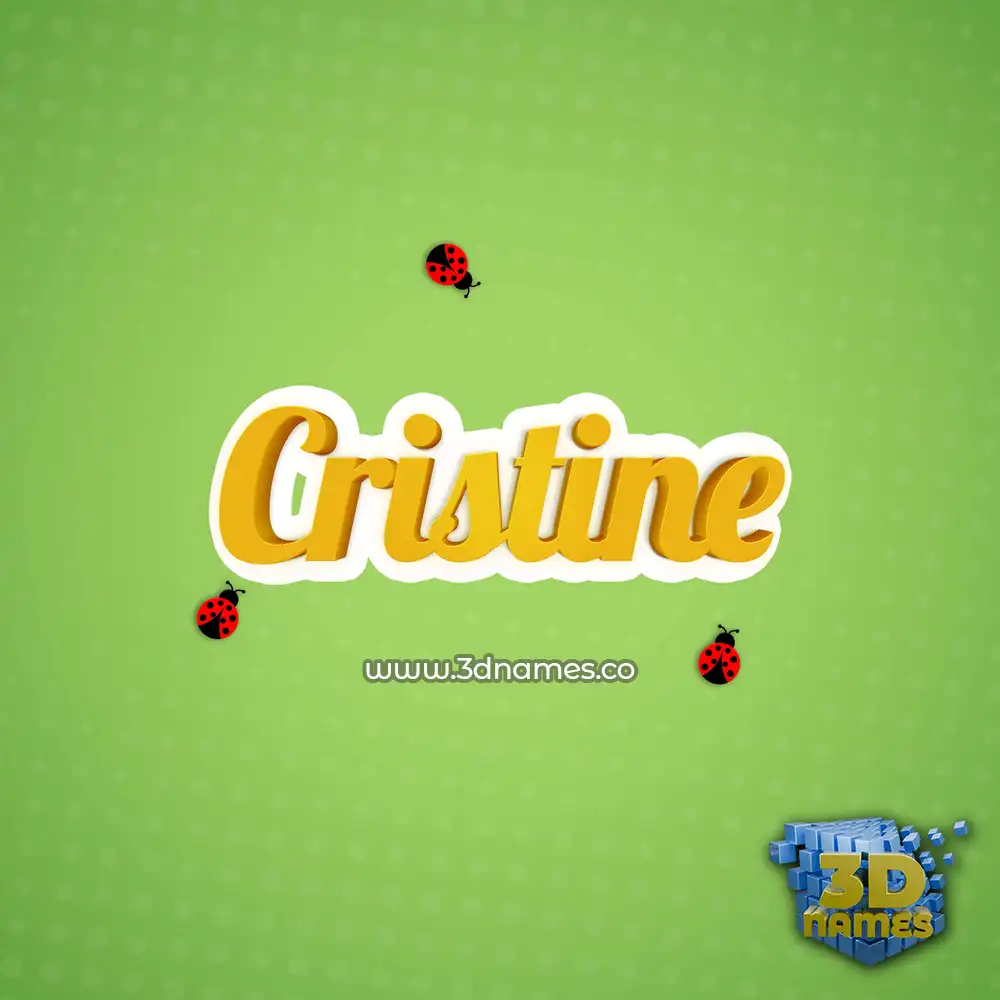 cristine in Ladybugs style - 3D name wallpaper