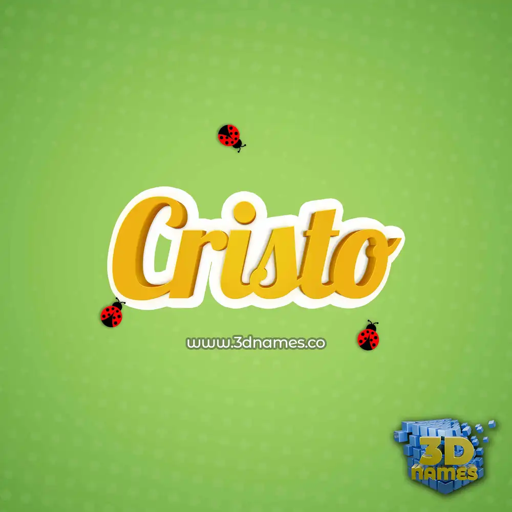 cristo in Ladybugs style - 3D name wallpaper