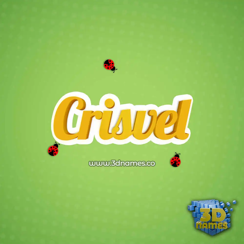 crisvel in Ladybugs style - 3D name wallpaper