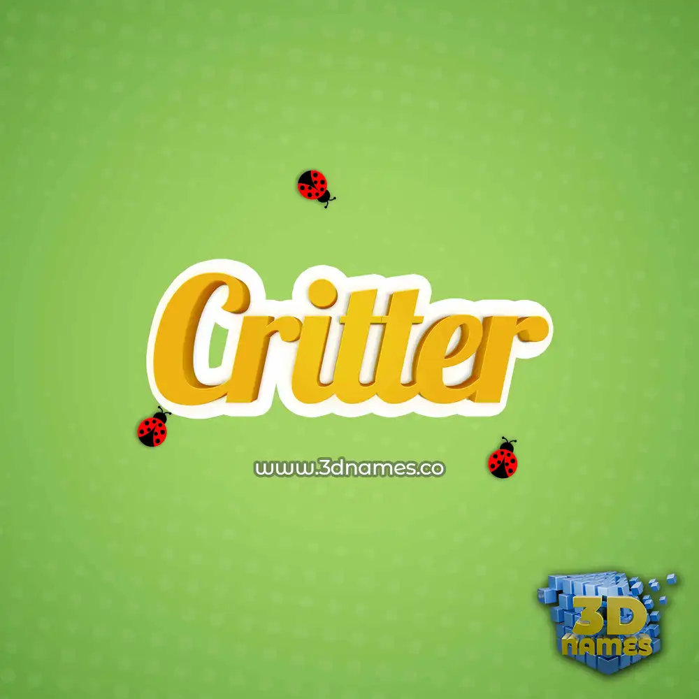 critter in Ladybugs style - 3D name wallpaper
