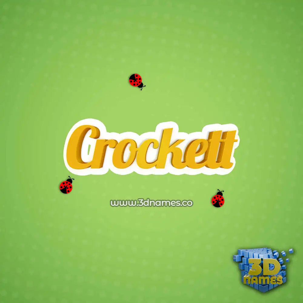 crockett in Ladybugs style - 3D name wallpaper