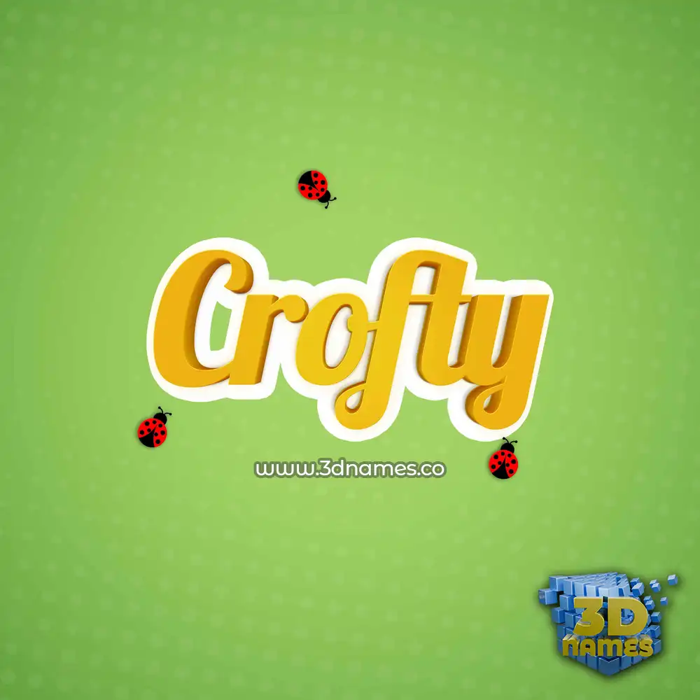crofty in Ladybugs style - 3D name wallpaper