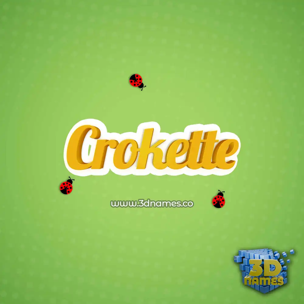 crokette in Ladybugs style - 3D name wallpaper