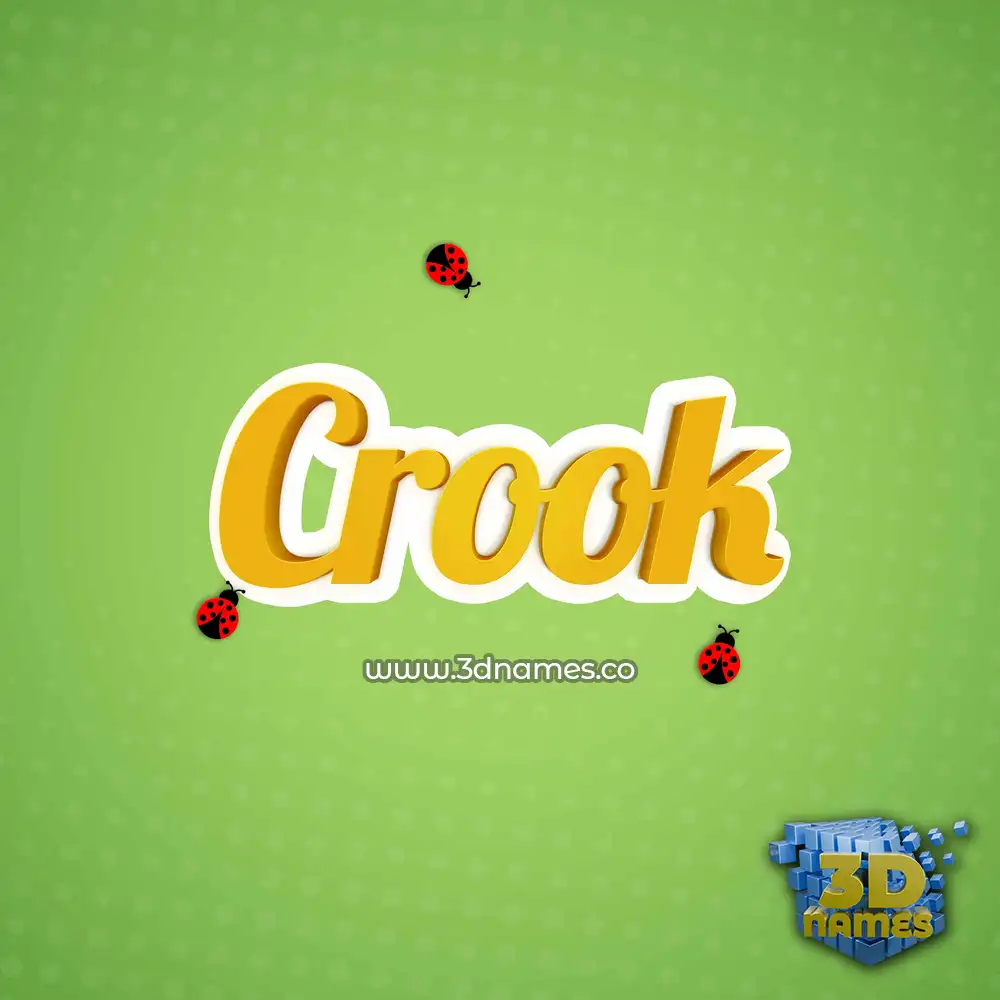crook in Ladybugs style - 3D name wallpaper