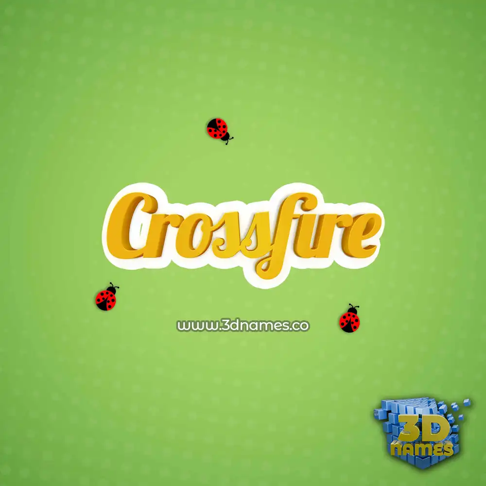 crossfire in Ladybugs style - 3D name wallpaper