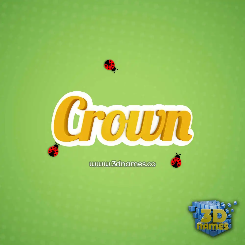crown in Ladybugs style - 3D name wallpaper
